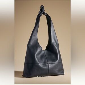 By Anthropologie Slouchy Leather Knotted Shoulder Bag